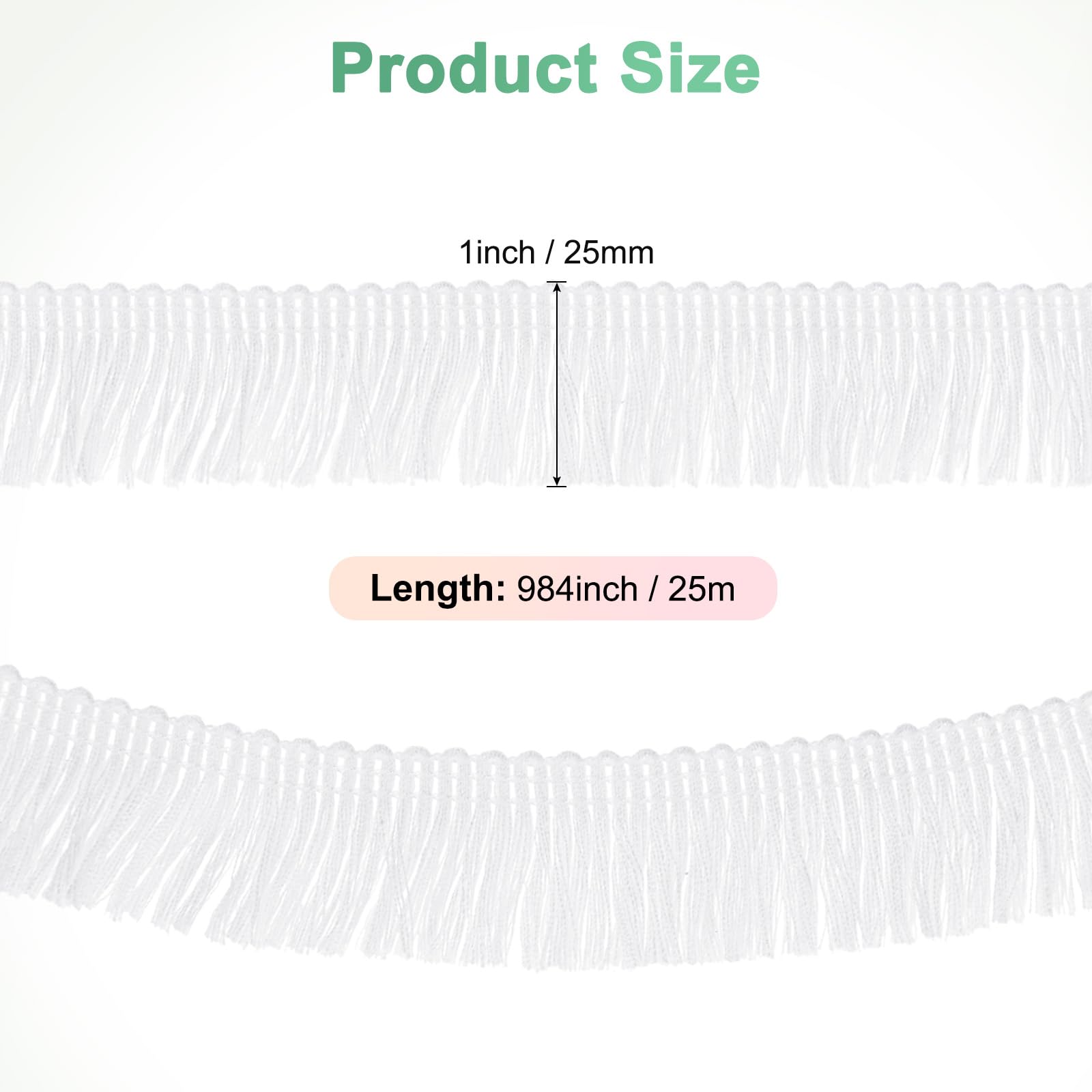 M METERXITY 27 Yards Tassel Fringe Trim - Image 3