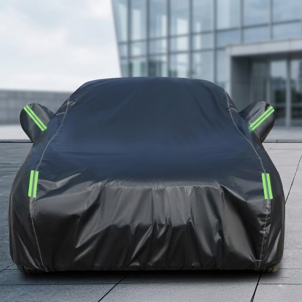 GUOQINGYUANHANG Car Cover, Waterproof Car Cover for VW Tiguan Allspace II (5-Sitzer) 2016-2024, Heavy Duty All Weather Protection Outdoor Full Cover, Black