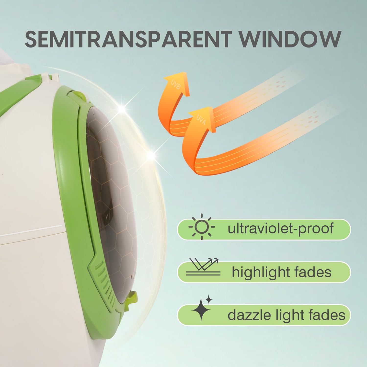 4 in 1 Foldable Pet Stroller with Detachable Carrier for Small Dogs & Cats, Space Capsule Travel Stroller with Inbuilt Fan,Temperature Display & Night Light,Puppy Kitty Doggie Bunny Stroller (Beige)