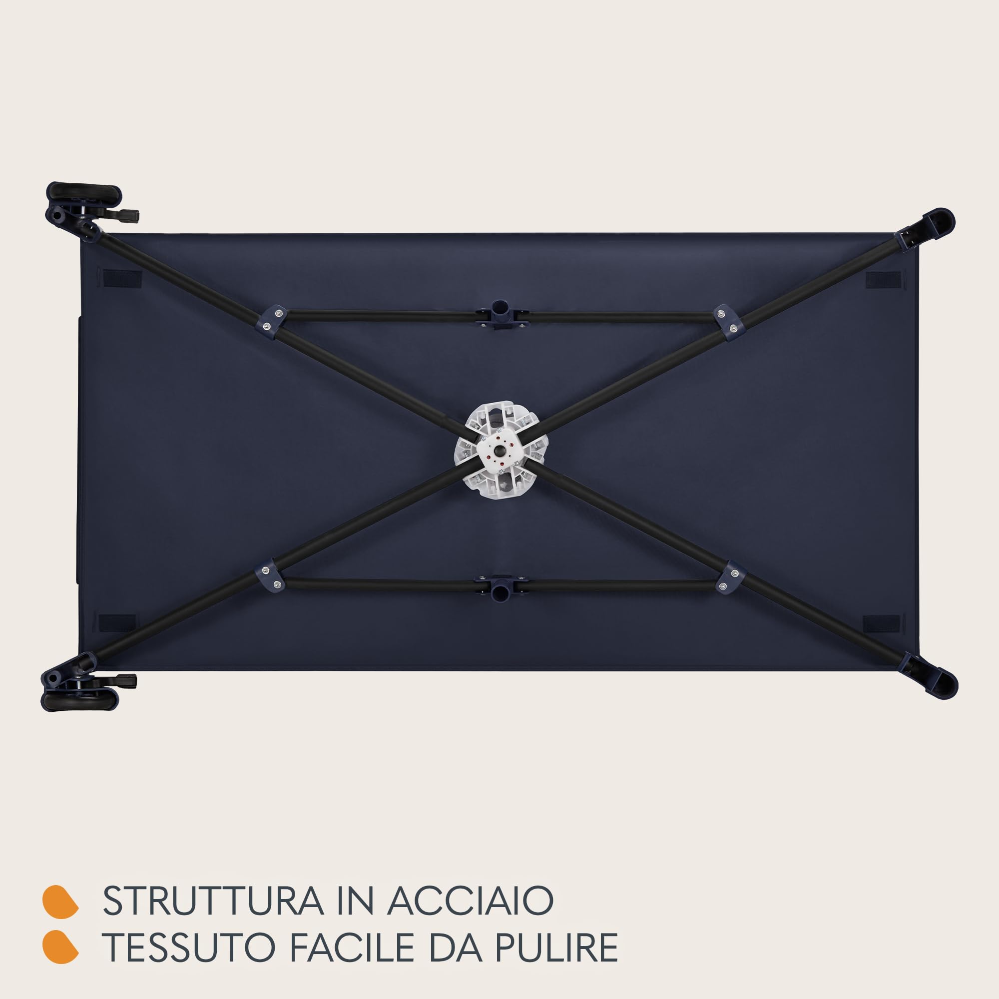 lionelo JASMIN Premium Lettino da Viaggio per Bambini 0-36 Mesi Culla Pieghevole per Neonati Fino 15kg con Materasso Innovativo in Schiuma T25, 2 Livelli di Altezza, Sistema Easy Fold e Ruote