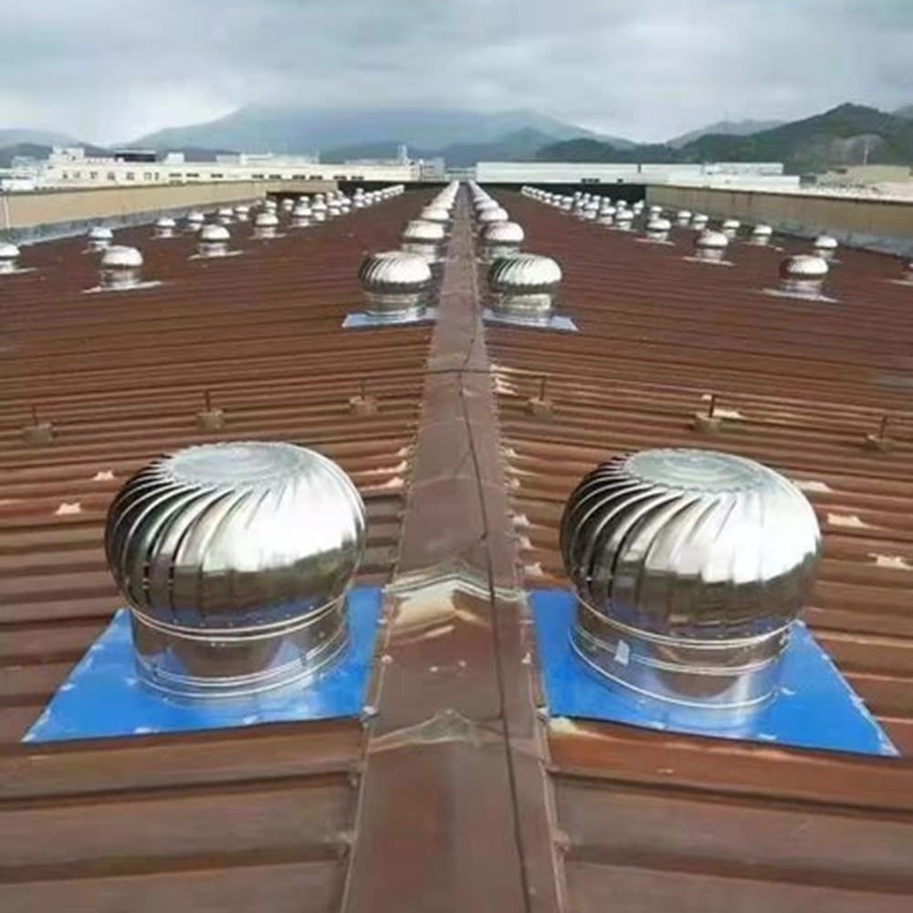 Cappelli di ventilazione non motorizzati, Tappo Turbina Di Sfiato Girevole In Acciaio Inox for Canna Fumaria(800mm/32inch)