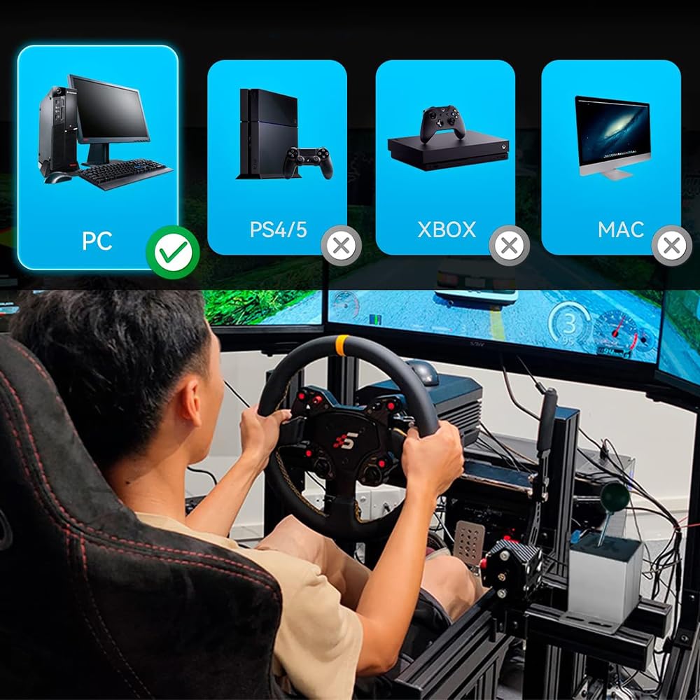 64Bit PC USB Handbrake, Upgrade SIM Racing Games Handbrake dla G25 G27 G29 T500 T300, Wzmocniona sprężyna/Czarny + zacisk