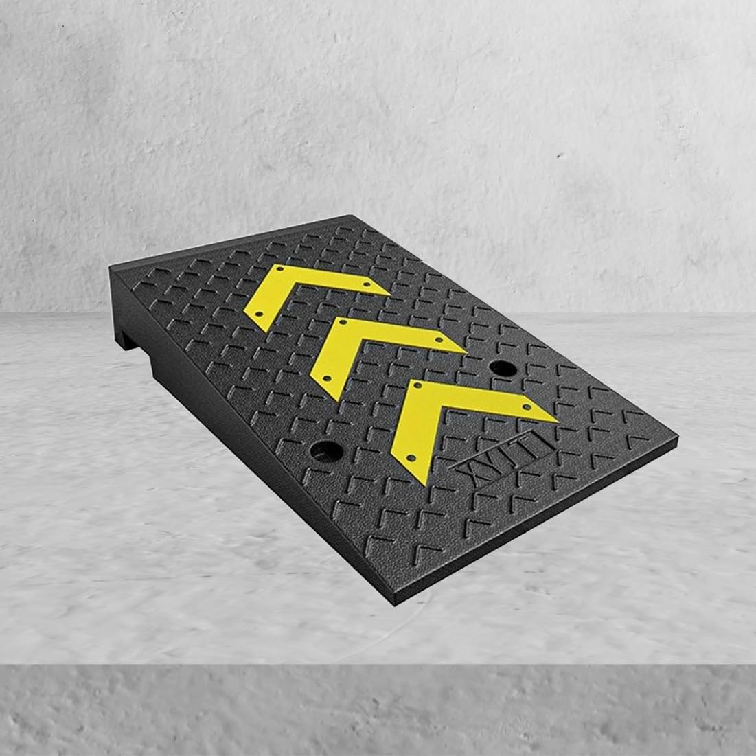 Rampas de umbral de goma resistentes, rampas de movilidad para silla de ruedas para escalones de entrada, ideales para motocicletas y acceso para discapacitados (7.5 pulgadas)