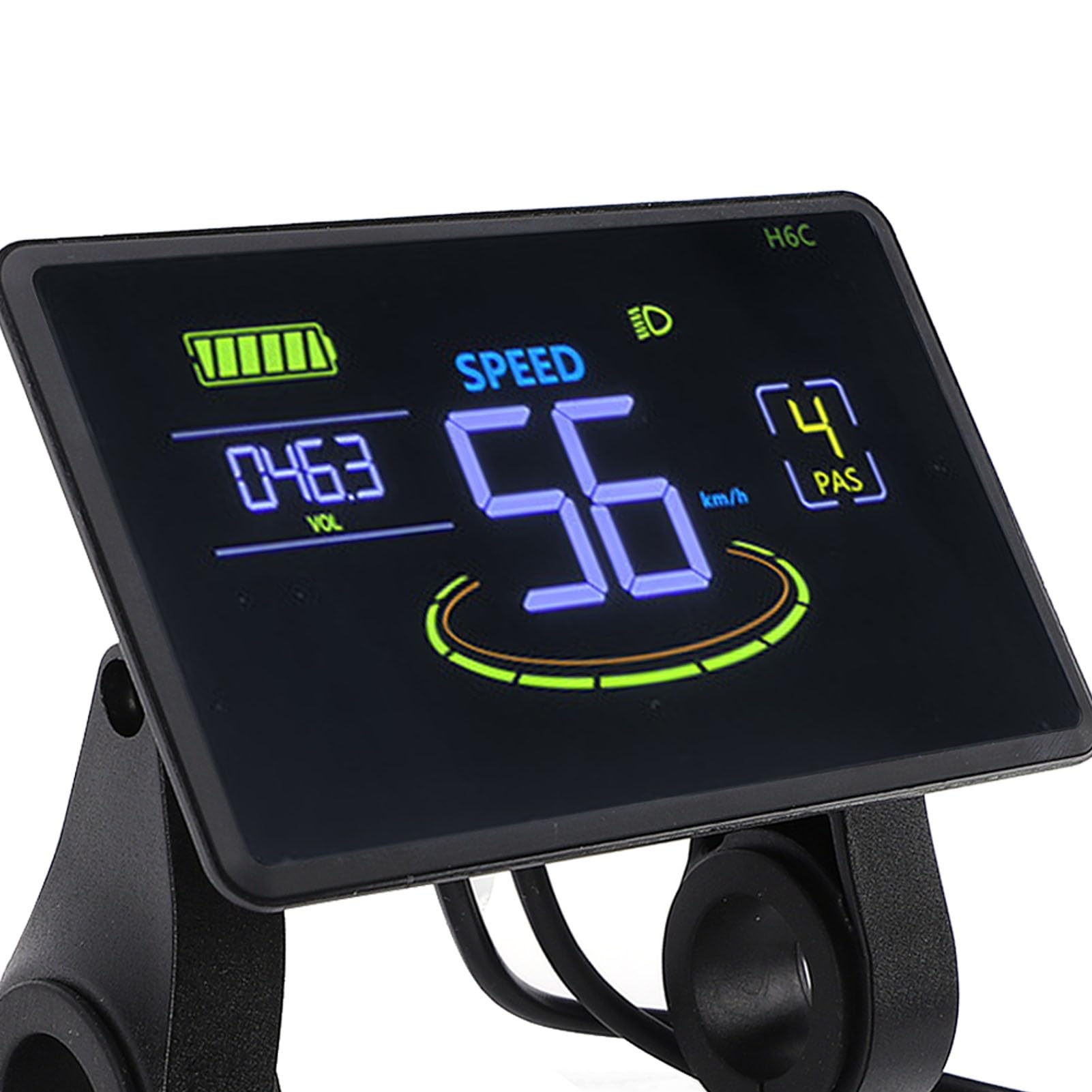 HEEPDD Display LCD per Bici Elettrica, Contachilometri Multifunzione Monitor Batteria con Ampia Tensione 24 V 36 V 48 60 per Pendolari in Bicicletta Visualizzazione Dati in Tempo Reale su Scooter in