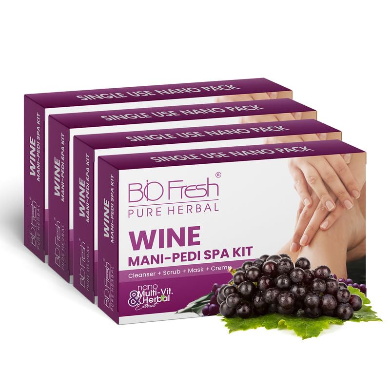 BIOFRESH Rose Pedicure and Manicure for Soft Hands & Foot Care Kit Skincare Set Hand & Feet Brightening Home Spa Kit One Step Manicure/Pedicure Foot Mask (Pack of 4)
