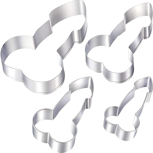 Juego de 3 cortadores de galletas de acero inoxidable, divertidos cortadores de galletas, cortadores creativos de galletas, moldes de metal de acero