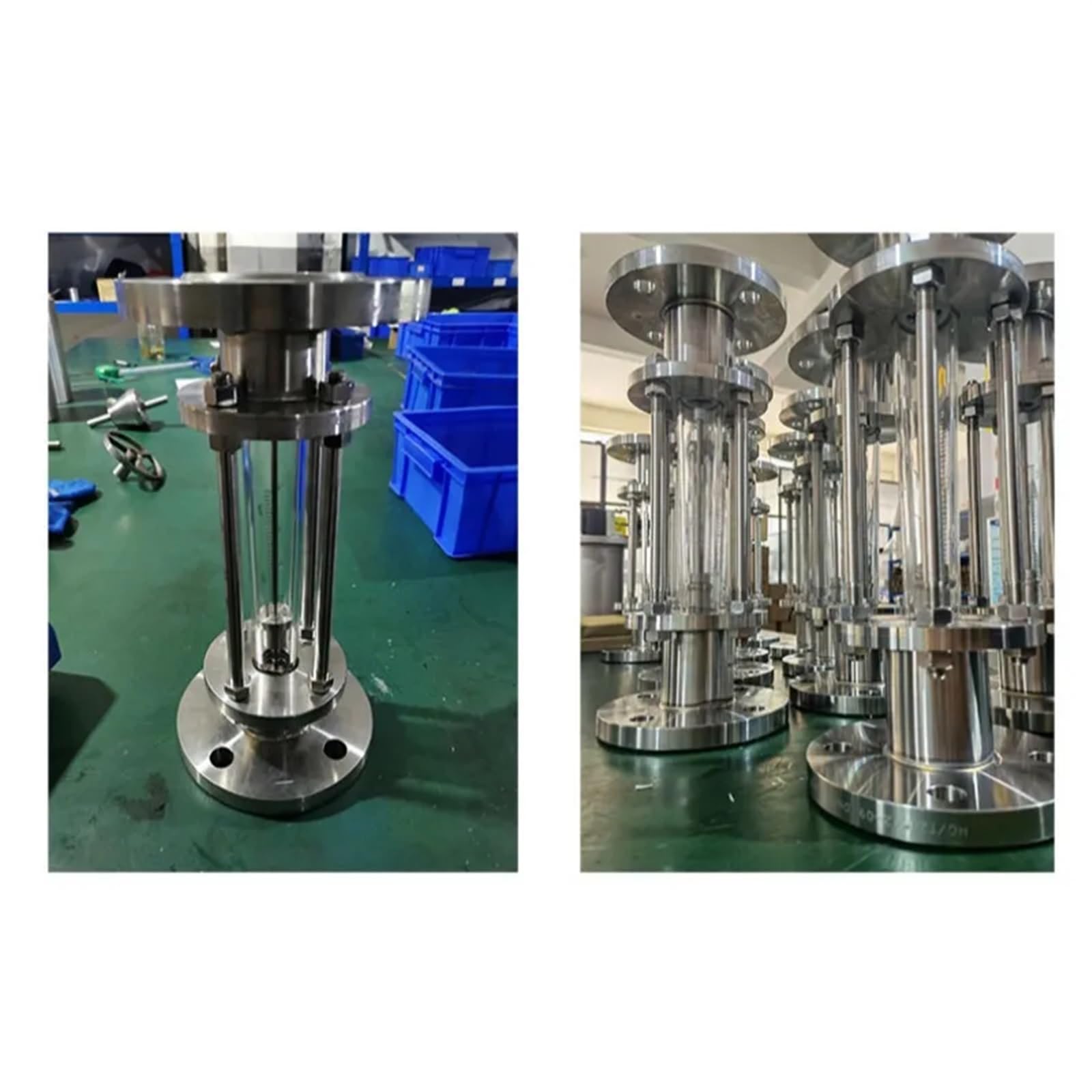 1 unidad de caudalímetro de rotor de vidrio serie FL100 de acero inoxidable anticorrosión varilla de amarre ácido y álcali aire y agua 1 unidad(FL100-65 A)
