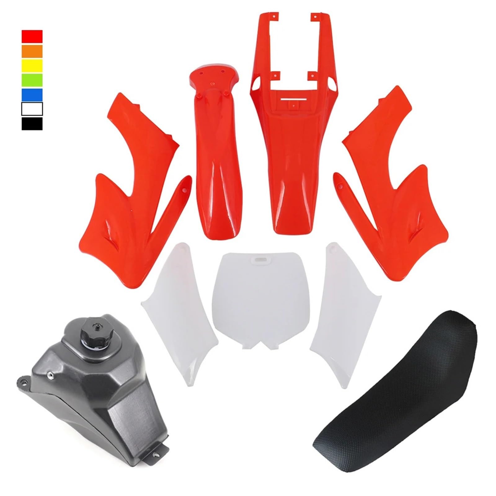 Deflector Aire Compatible con Motor Apollo 47 49cc, 2 Tiempos, Dirt Pocket Bike, Cubierta de plástico para Motocicleta, Kits carenado, Guardabarros, Asiento