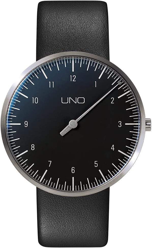 Botta Design UNO Titanium Unisex Analogue Swiss Quartz One-Hand Watch with Leather Bracelet 55000