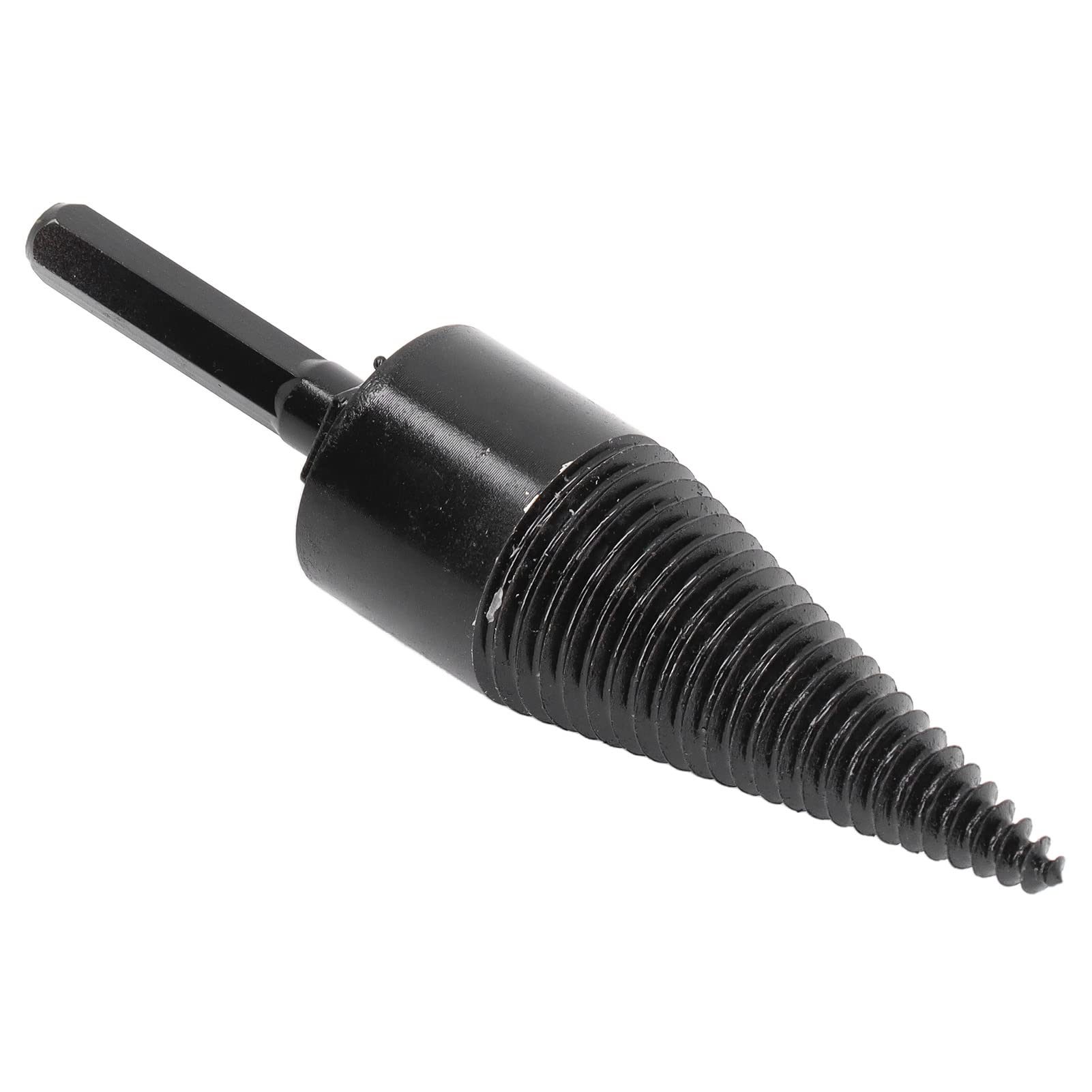 Foret à Fendre le Bois en Acier au Carbone - Fendeur de Bûches Professionnel 50mm avec Vis à Queue Hexagonale pour Bois de Chauffage et Préparation de Bûches