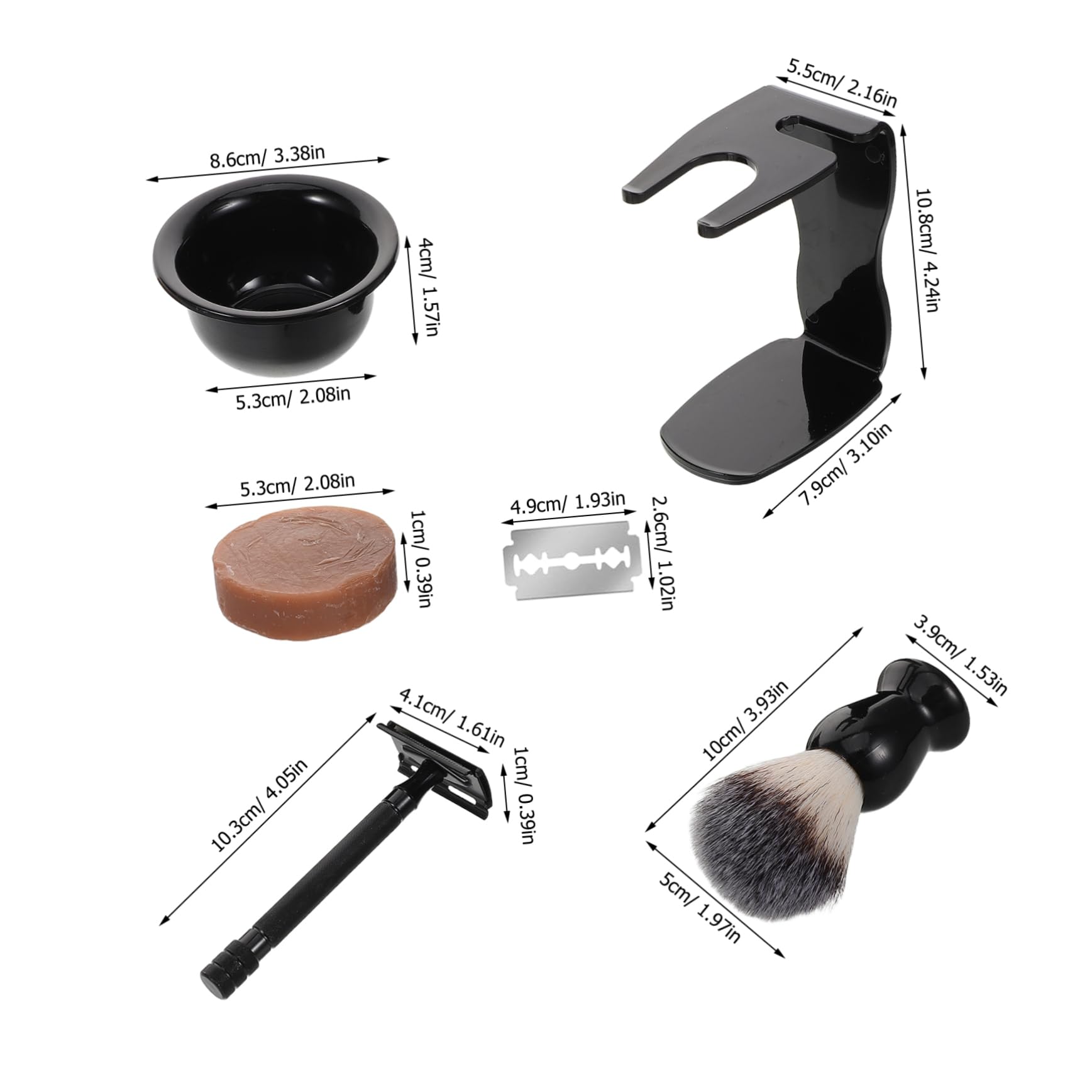 Cura Della Barba Per Uomo Spazzola Da Barba e Porta Rasoio Kit Per Rasatura Ad Alta Precisione Per Casa e Viaggio Strumenti Essenziali Per Cura Dei Baffi