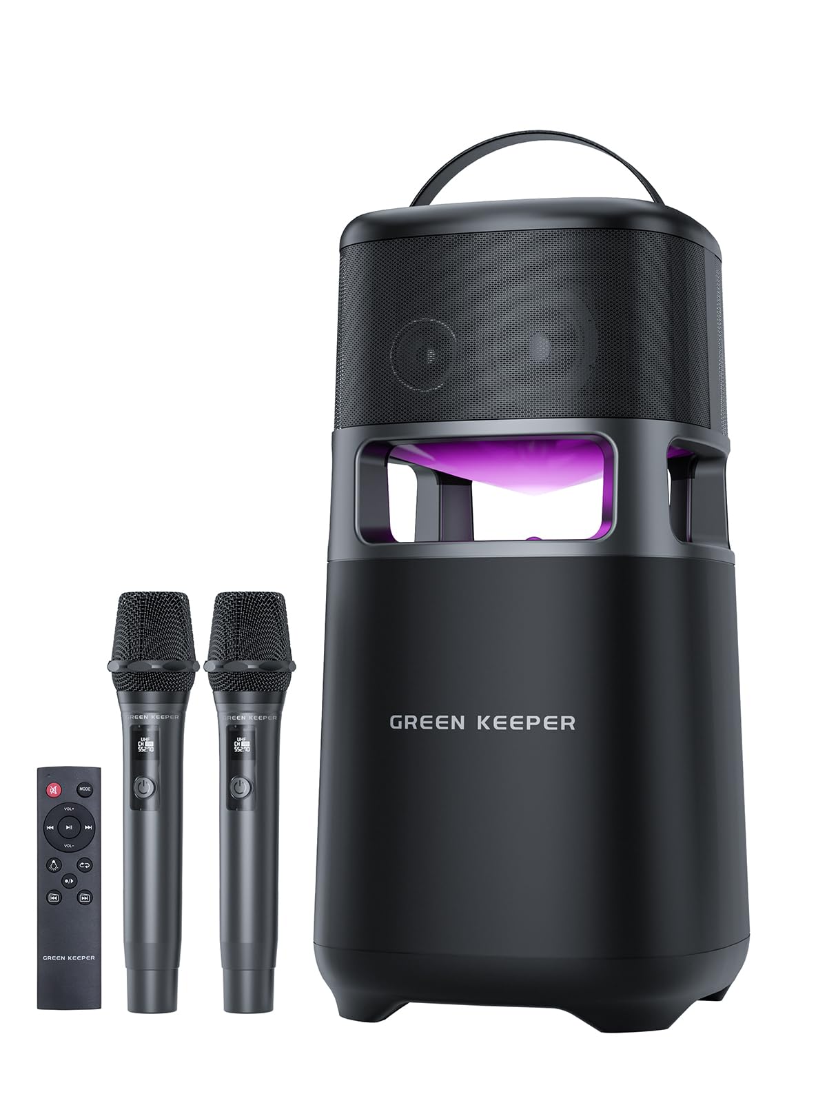 View 1 of [MISSING MICROPHONES] GREEN KEEPER GKS61 Karaoke Machine