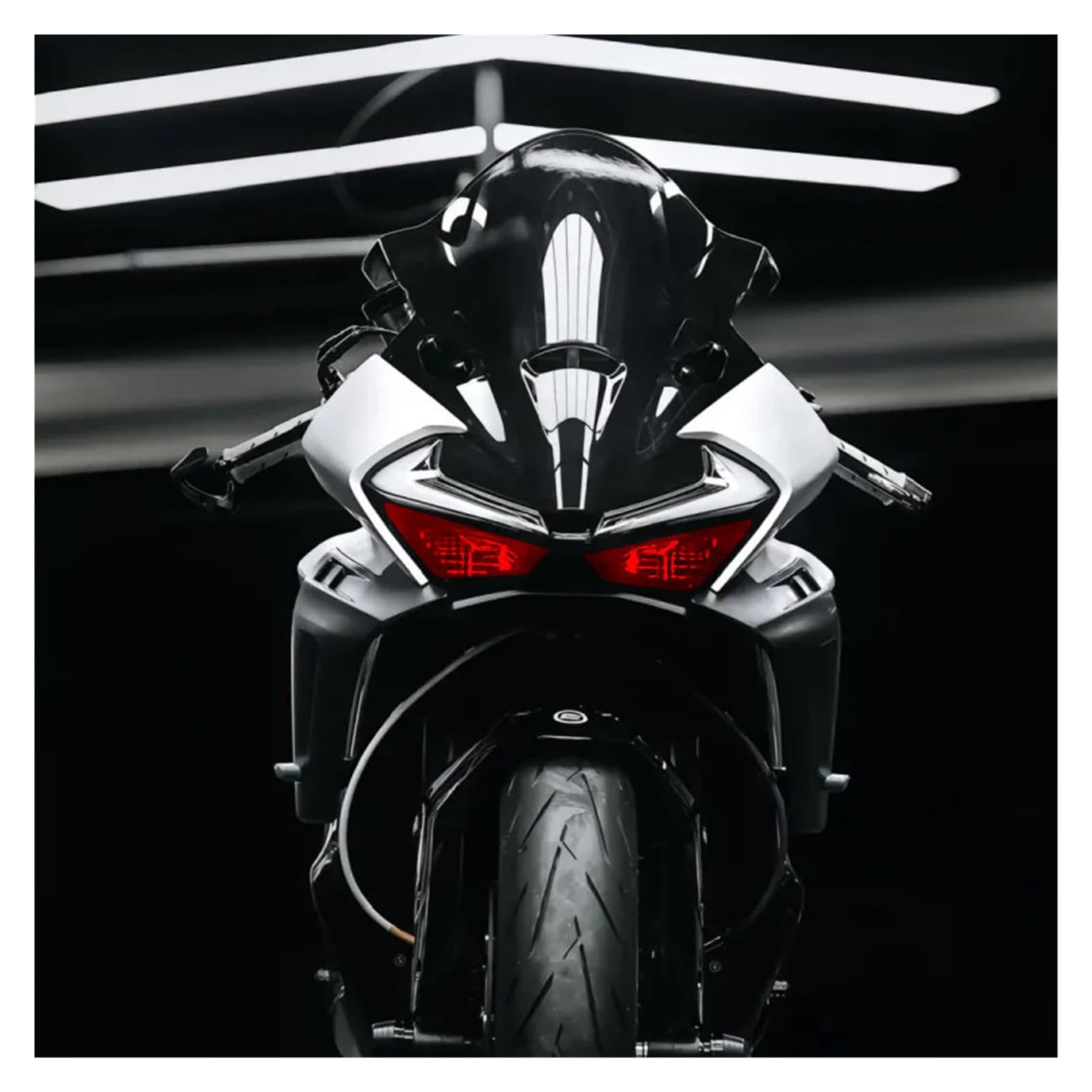 osłona reflektora motocykl Dla CFMOTO 675SR 675SR-R Akcesoria Motocyklowe Osłona Ochronna Reflektora, Folia Ochronna Zmieniająca Kolor, Soczewka Reflektora metalowy retro grill(Green)