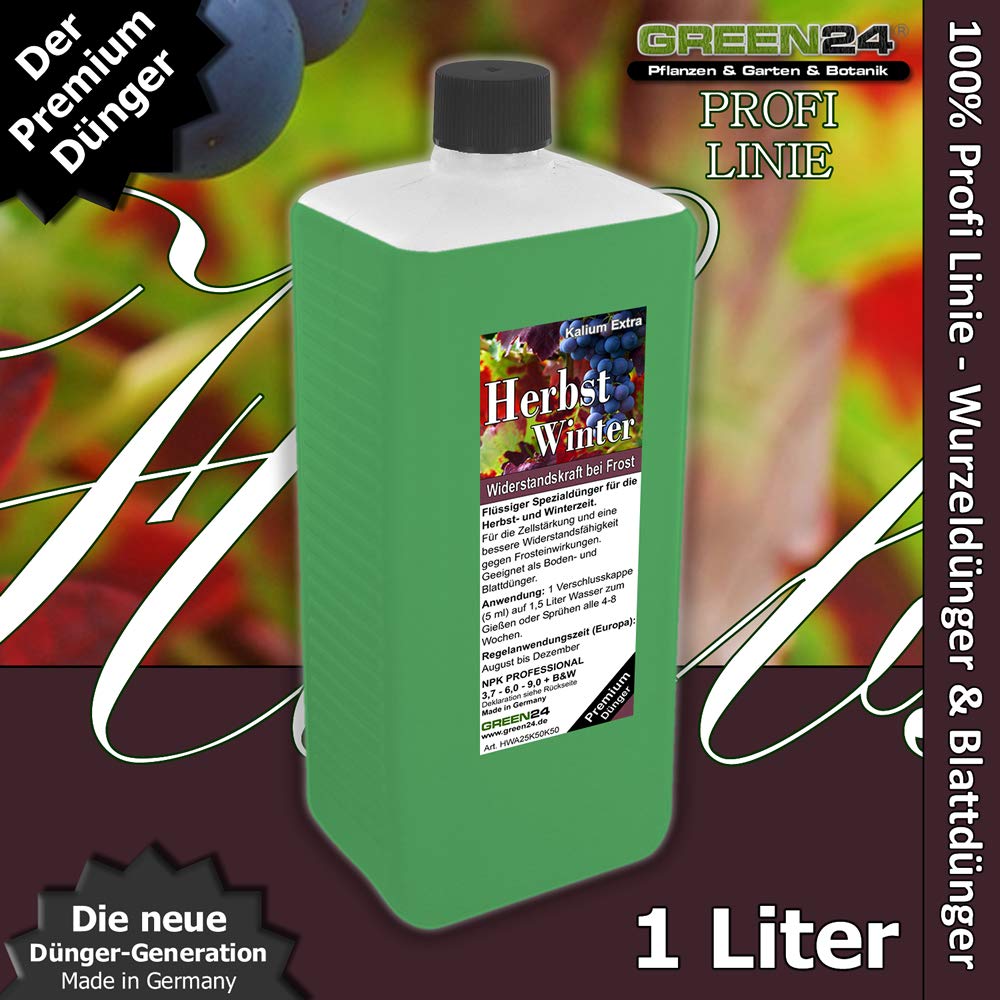Herbst-Dnger und Winter-Dnger XL 1 Liter - Kaliumdnger flssig NPK fr  bessere Winterhrte der Pflanzen (Winterschutz/Frostschutz) : Amazon.de:  Garten
