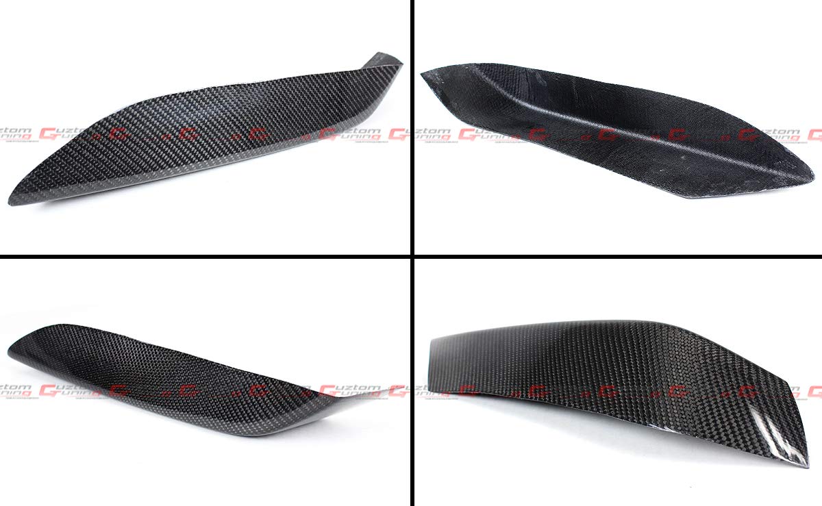 Carbon Fiber Front Bumper Air Vent Eyelid Cover Lips Fang Compatible With 2015-19 BMW F80 M3 & 15-20 BMW F82 F83 M4