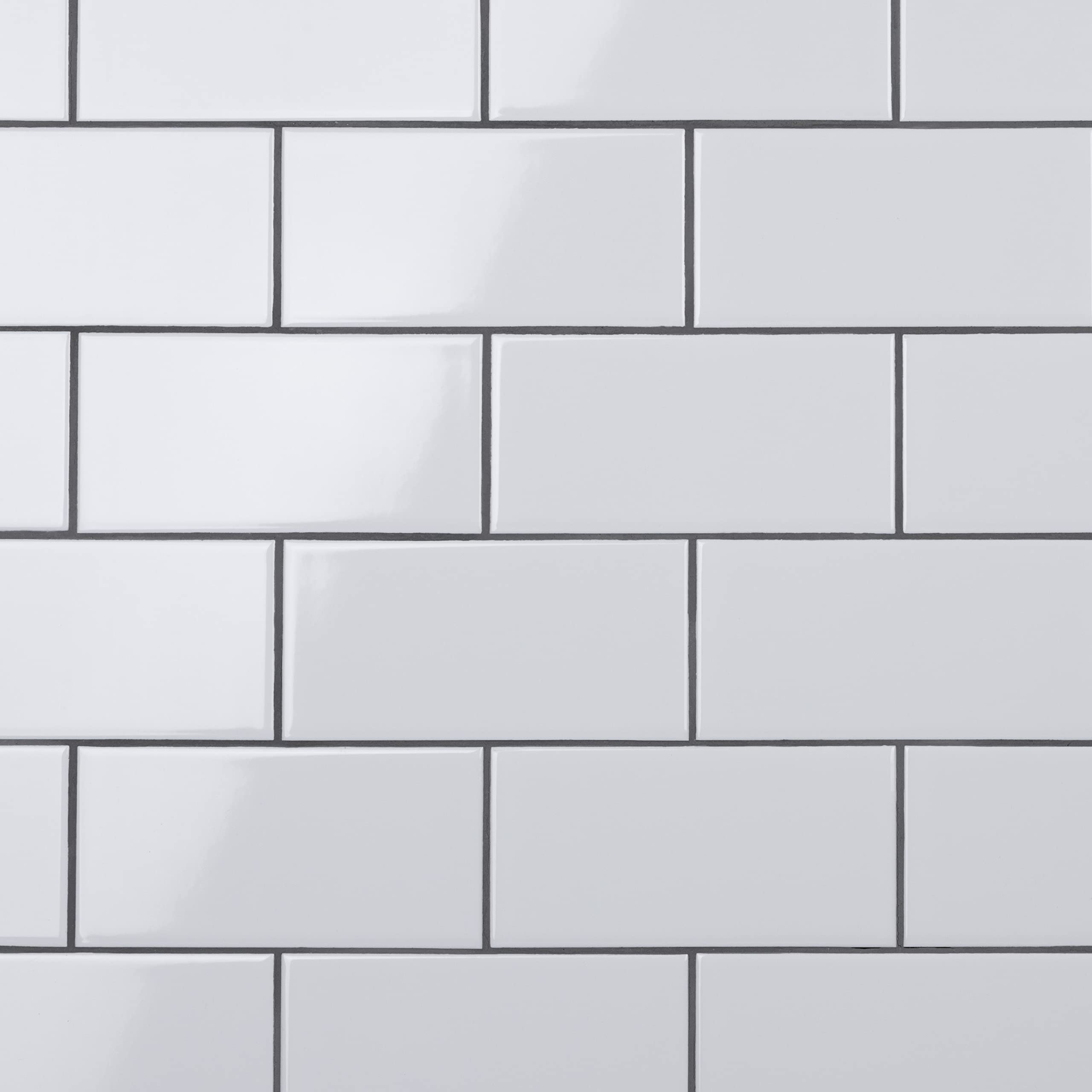 Crown Heights Glossy White 3" x 6" Ceramic Wall Tile