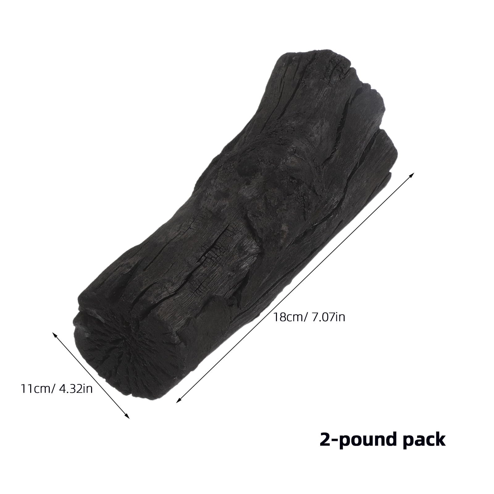 Carbón para Barbacoa de Madera de Fruta Negro, Briquetas de Carbón Natural para Asar Combustión Prolongado, Adecuado para Parrillas y Chimeneas