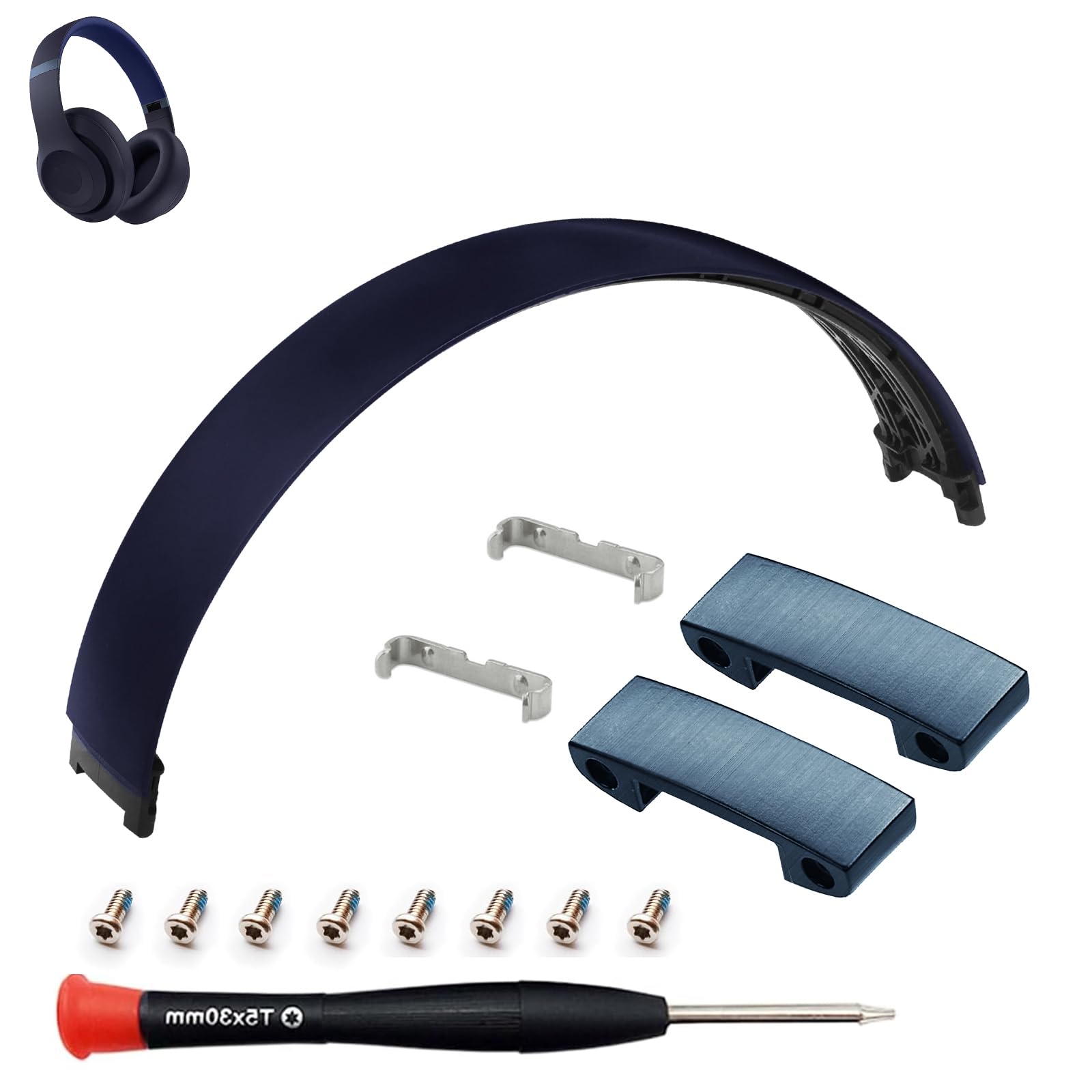 HQB-STAR Studio Pro 2023 Replacement Headband & Hinge Replacement for Studio Pro 2023 Headphone,Durable Parts Accessories Repair Kit Set (Blue)