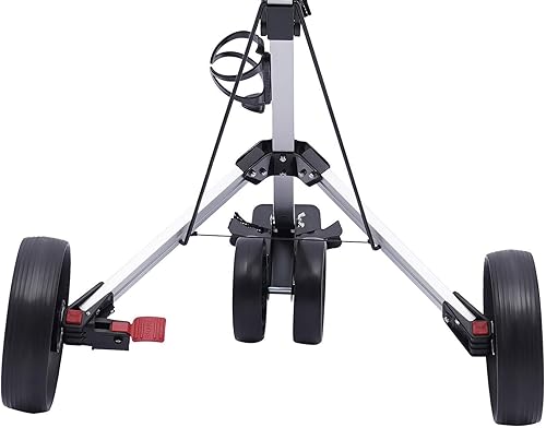 Miniatura 5 de Carrito de golf de 3 ruedas, carrito de golf plegable para palos de golf con soporte para teléfono y bolsa de hielo