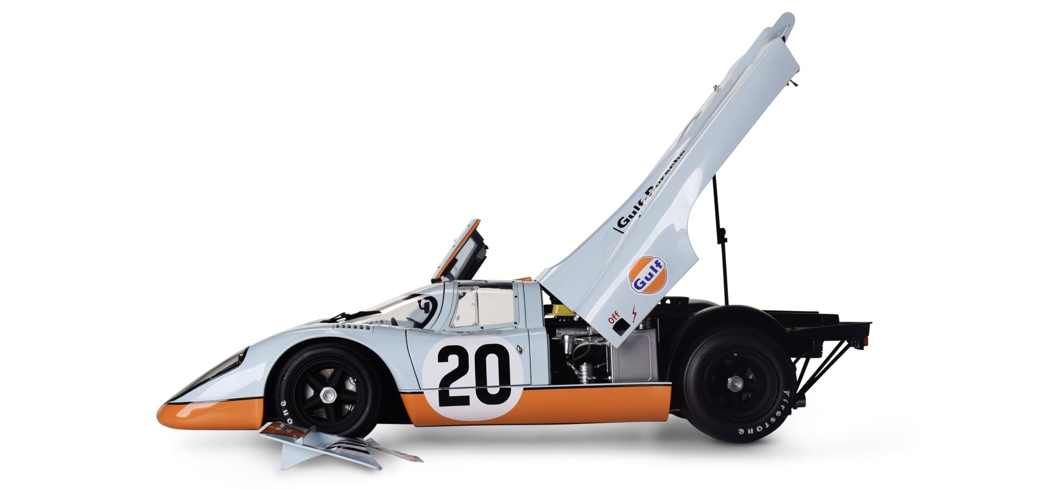 IXO Porsche 917KH #20 Golf - modelarstwo, zestaw do budowy modeli metalowych, czerwony, zestaw do montażu z funkcją oświetlenia