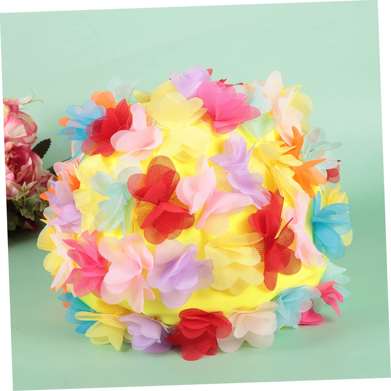 Toddmomy 3piezas Gorro De Natación Femenino Diseño De Flores Cómodo y Transpirable para Natación Piscina o Playa