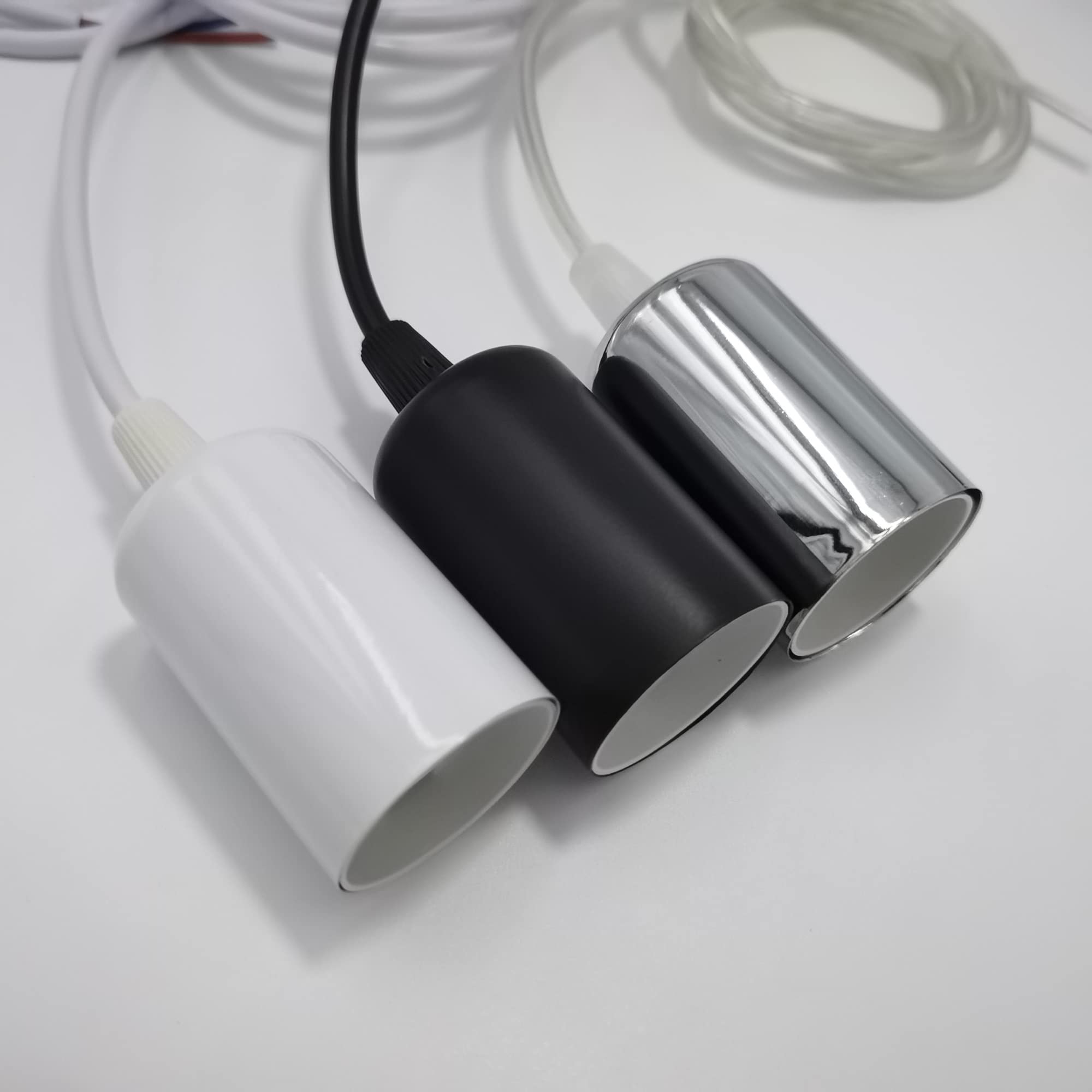 Douille d'ampoule, adaptateur d'ampoule, kit d'éclairage à vis E27, douille de lampe suspendue, support de lampe avec ligne, ensemble de lignes de lustre, accessoires de lampe suspendue rétro à faire