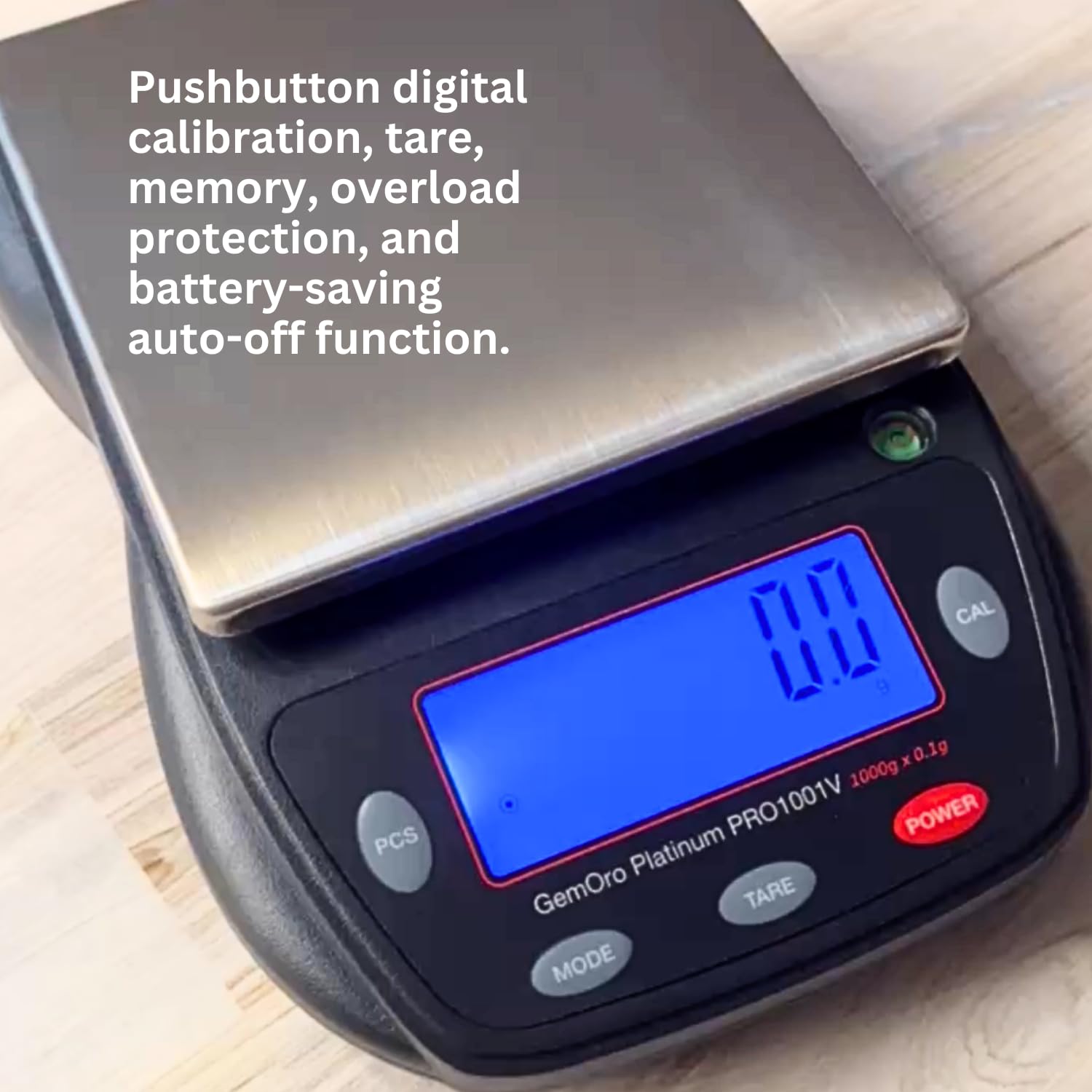 GemOro Platinum PRO1001V Jewelry Scale - Precision Weighing -5