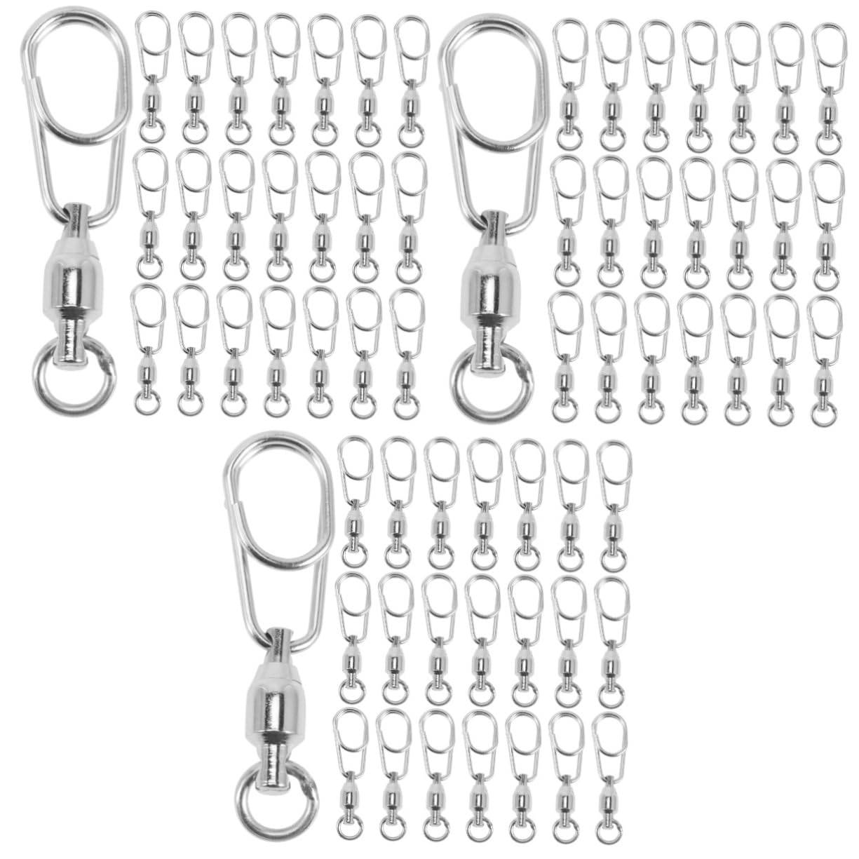 Toddmomy 90pièces Emerillons Accessoires De pour Mer Et Eau Douce Clips à Appâts avec Roulement à Billes Améliorez