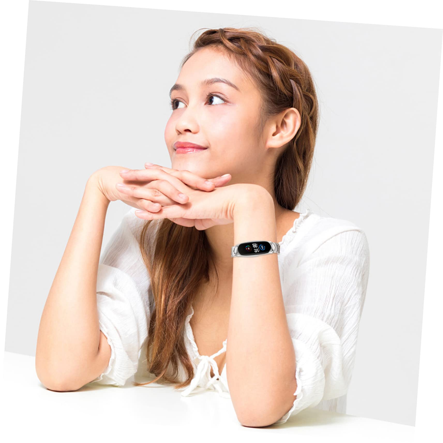 DOITOOL 3pièces Bracelet Métallique Ajustable Compatible Avec Strap Pour Montre Connectée