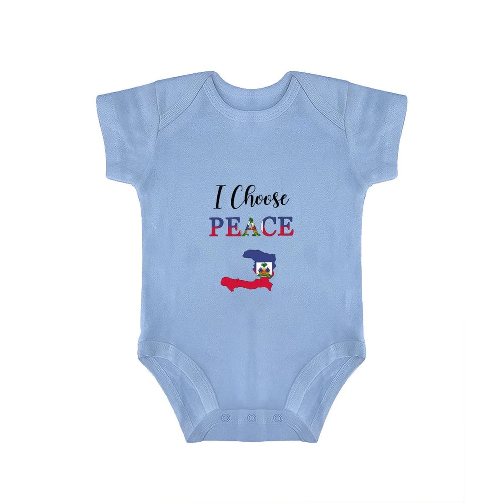 Body Bébé Unisexe Avec Drapeau De La Norvège "I Choose Peace" - Coton Bio, Manches Courtes, Taille 3 Mois (couleur Rose) - 5