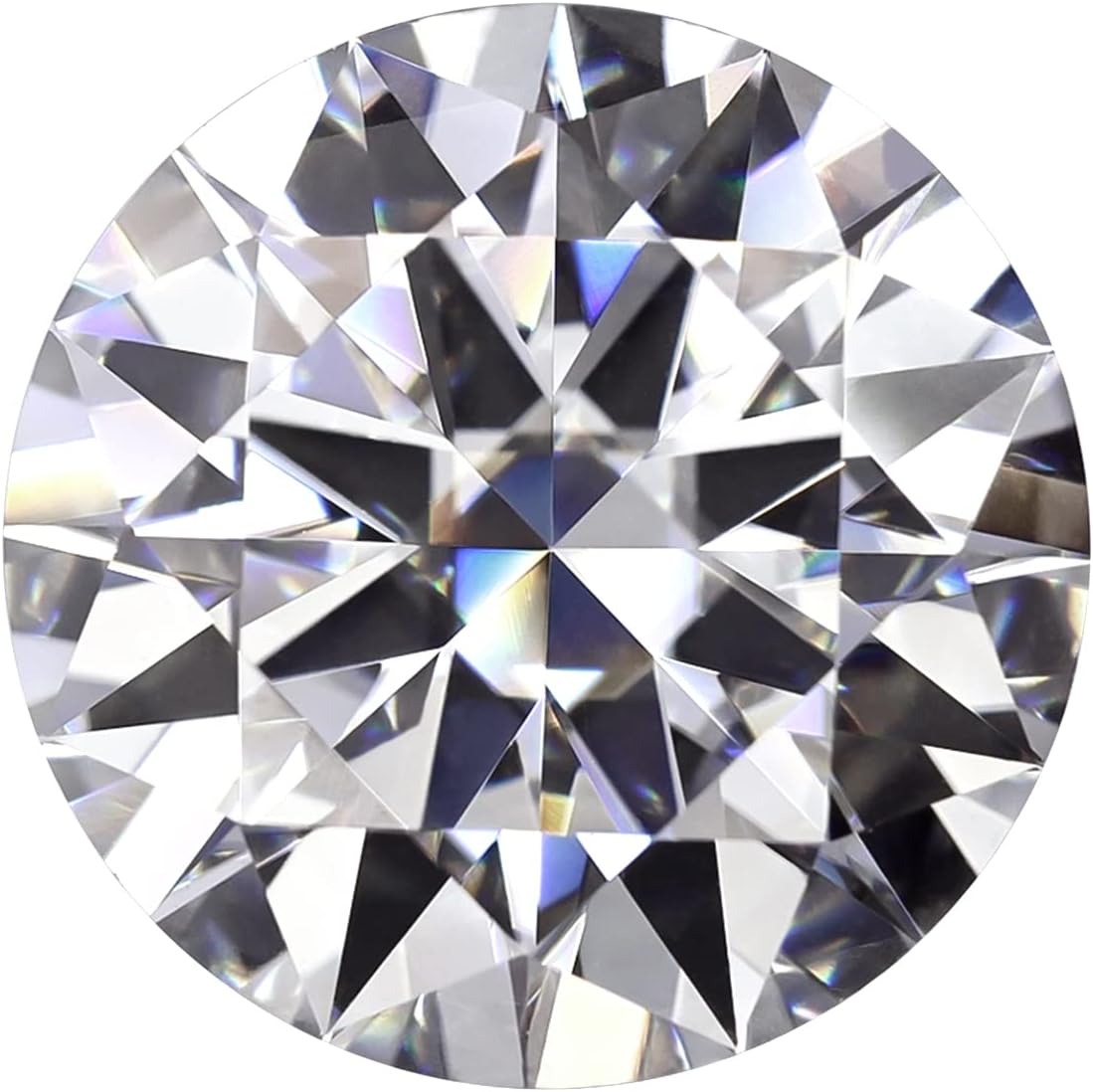 Moissanite Stone 0.5CT to 3CT White D Color VVS1 Clarity Moissanite Loose Diamonds CHINALUSTER 3Excellent Round Cut Loose Gemstone for Jewelry Making,Engagement Ring Pendant Necklace Earrings with GRA