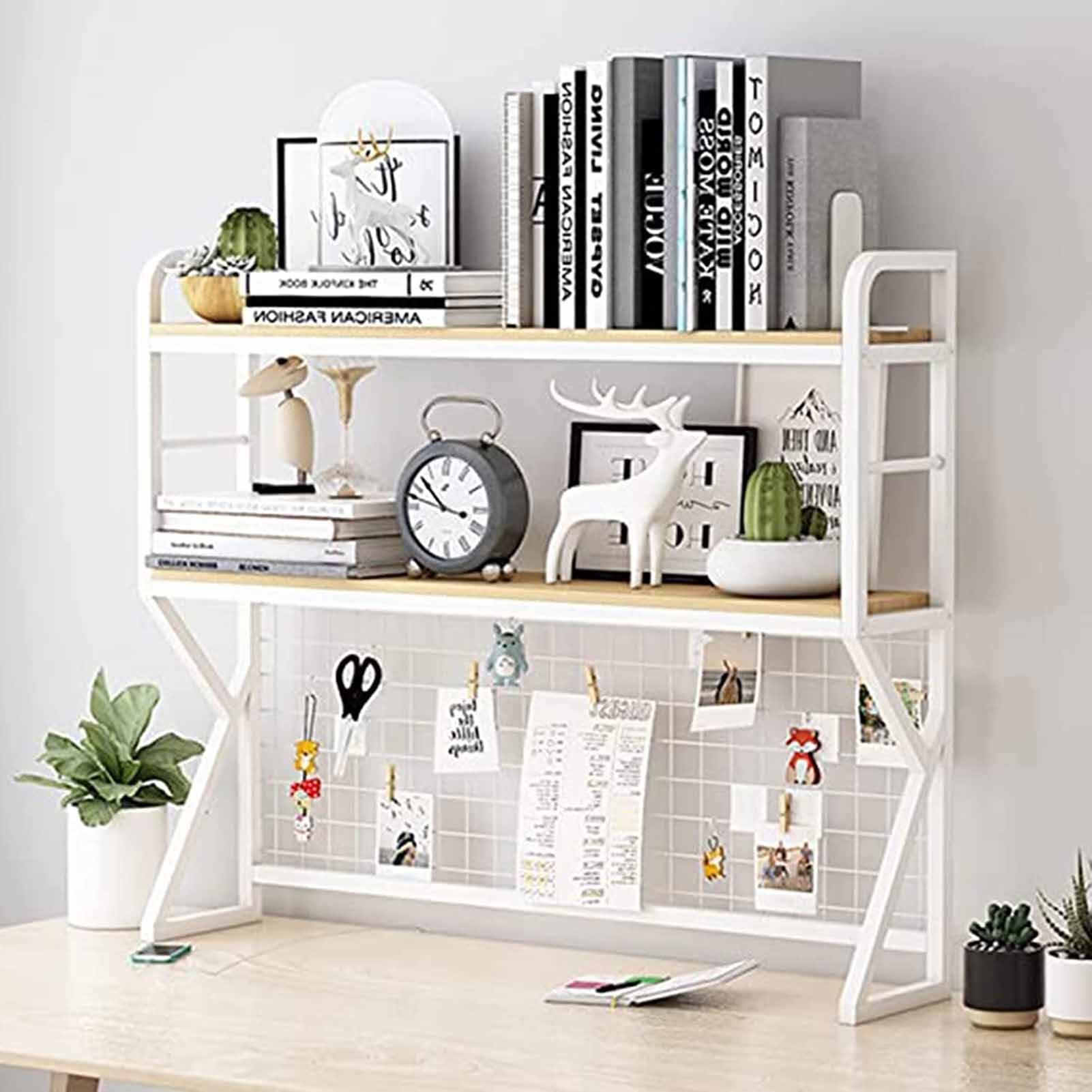 Amazon.co.jp: 2層 デスク上置き棚 - 卓上ラック ブックスタンド