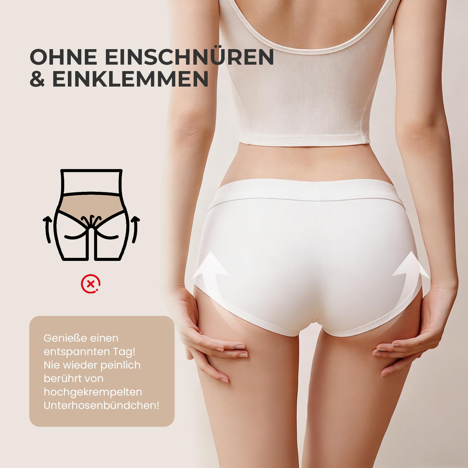 Pack de 6 Boxer Mujer Algodón Ropa Interior Boxers Short Corto Elástico