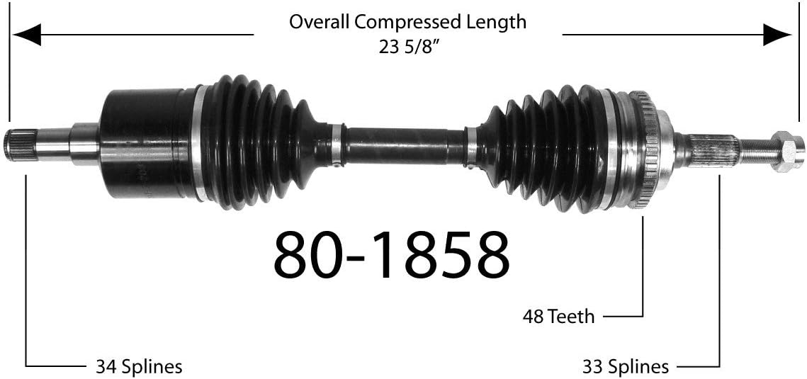 Empi 801858 CV Joint HalfShaft Assembly Automotive