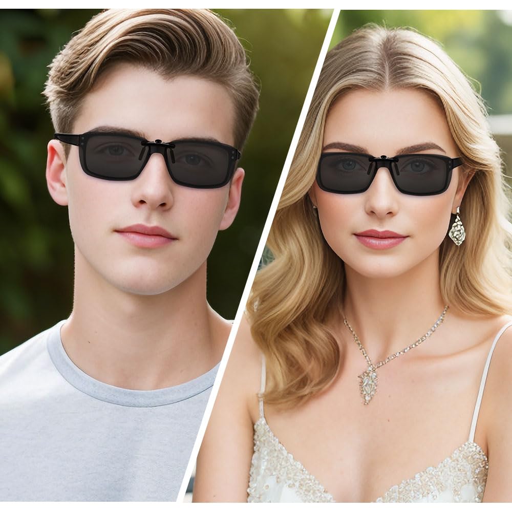 TERAISE Occhiali da Sole con Montatura polarizzata su Occhiali da Vista Anti-riflesso UV400 per Uomo Donna Che viaggiano in Viaggio Sport Esterno