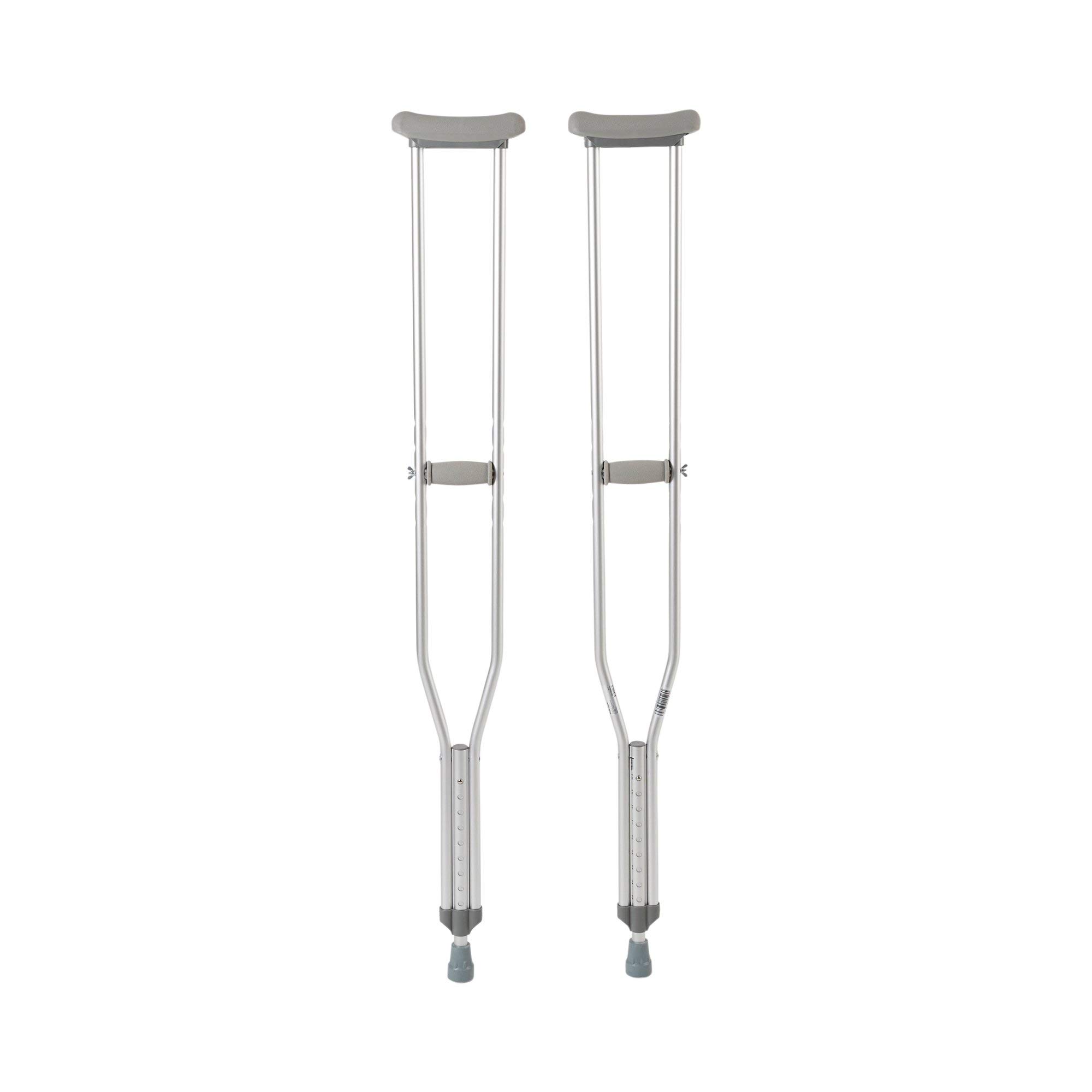 McKesson Aluminum Frame Push Button Underarm Crutches