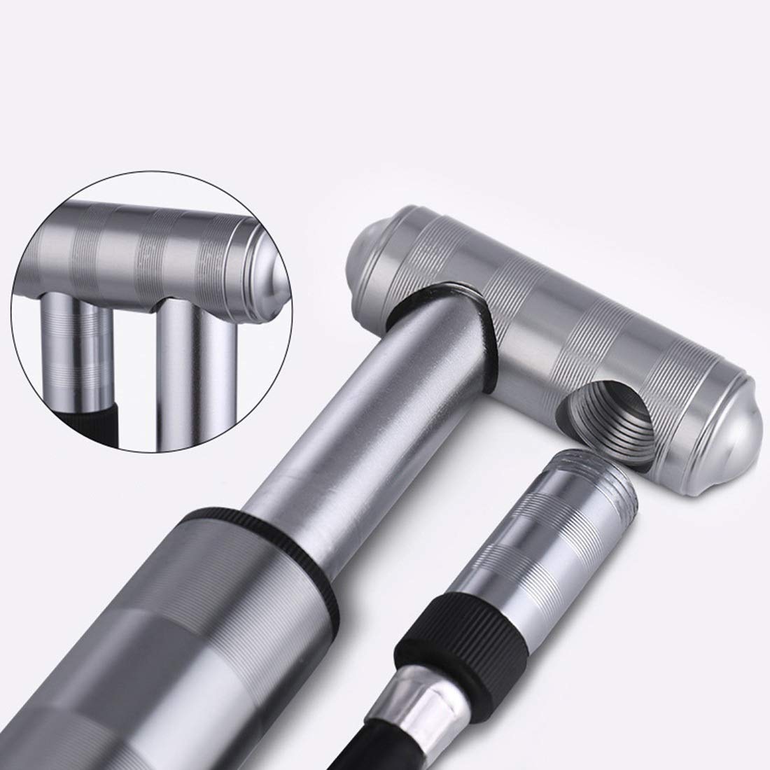 Fahrradpumpe Fahrrad-Fahrrad Minipumpe Tragbare Boden Externe Manometer Inflator Hohe Qualität Externe Manometer Fahrradpumpe