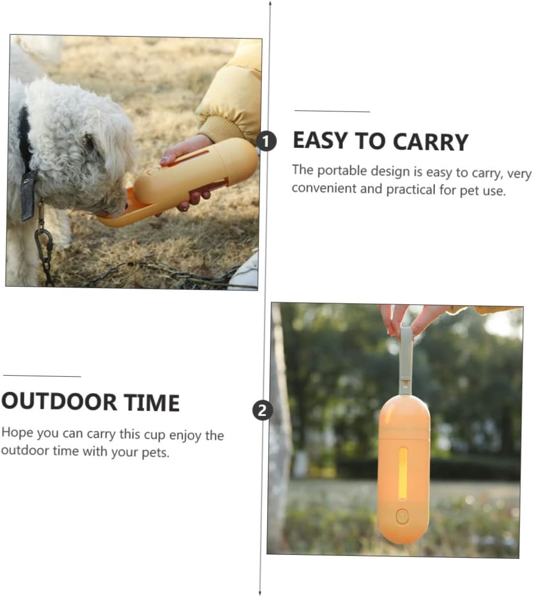 Pet Water Cup Handle Dog Bottle Pet Dog Drinking Dispenser Random Color
