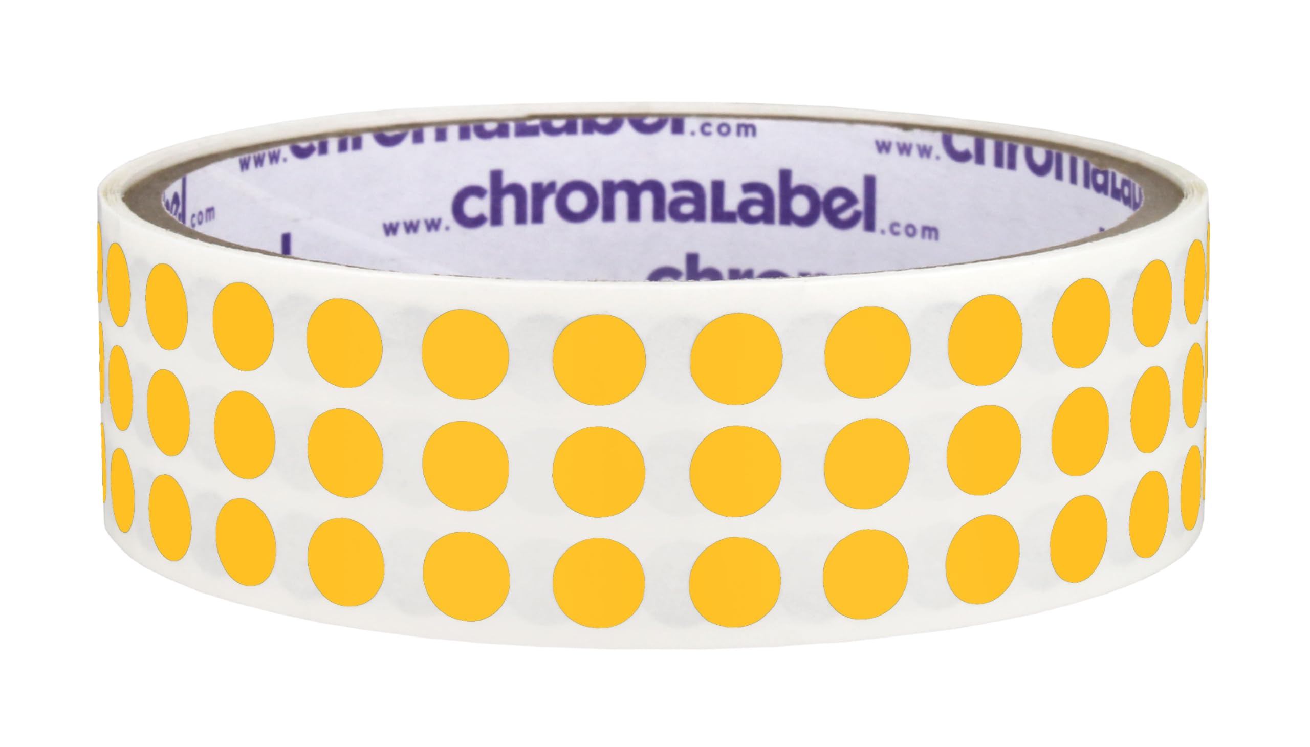ChromaLabel 1/4 inch Color-Code Dot Labels | 1,000/Roll (Goldenrod)