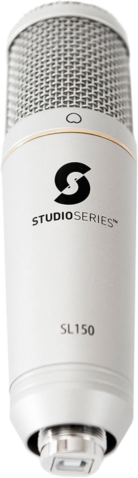 SL150 USB Microphone | Record Perfect Studio Vocals for Singing, Gaming or Voice Over | Condenser USB Mic complete with Case, ShockMount & Cable
