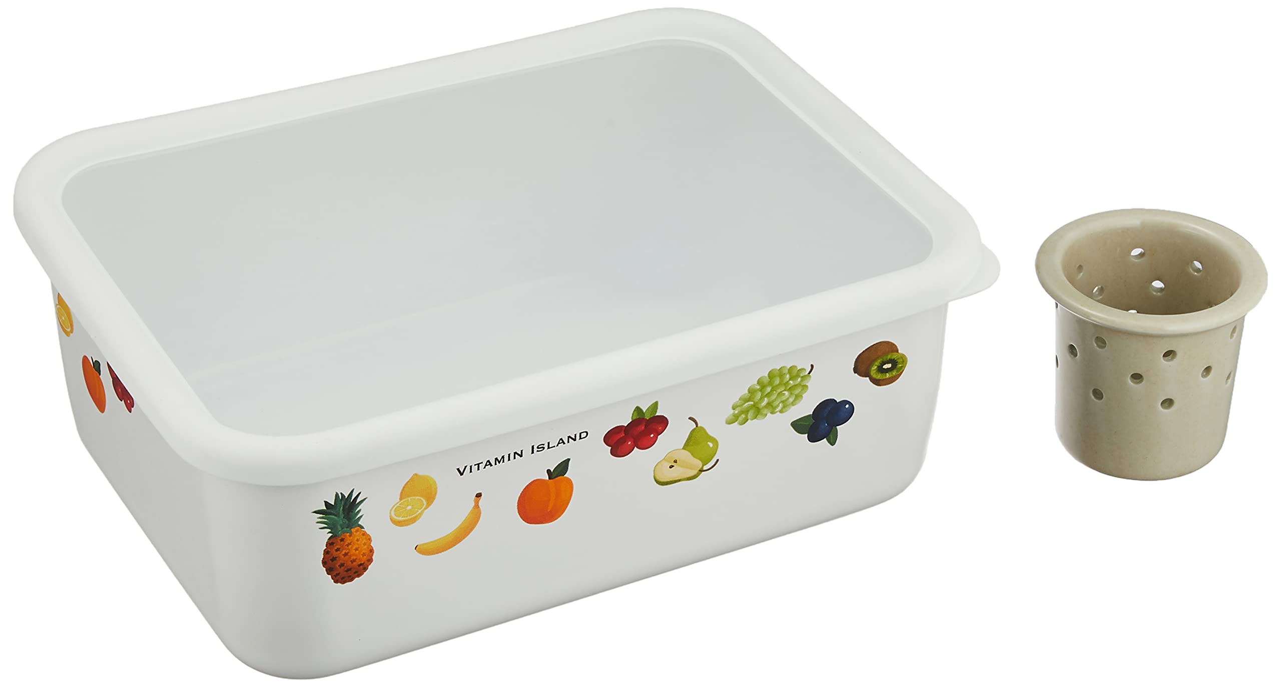 Enameled Tsukemono Pickling Container with Drainage