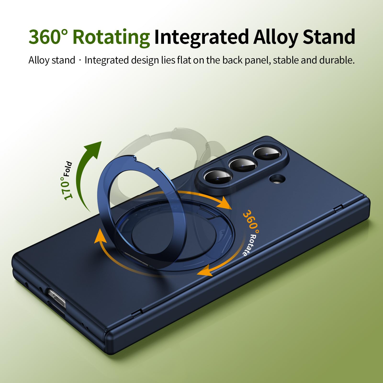 Magnetisch Hülle für Samsung Galaxy Z Fold 8 Ultra, Drehbar Ring Ständer
