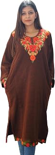 HAUTEMODA Women Woollen Kurta Phiran with Kashmiri Embroidery Price In India
