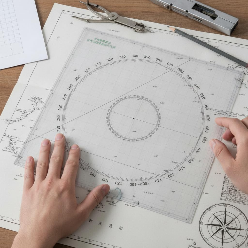 Ensemble Règles Navigation Traçage, Grande règle circulaire