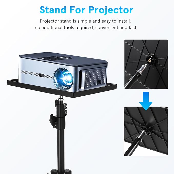 Soporte Proyector Tripie Ajustable 43.30 pulg con Bandeja Antideslizante miniatura 6