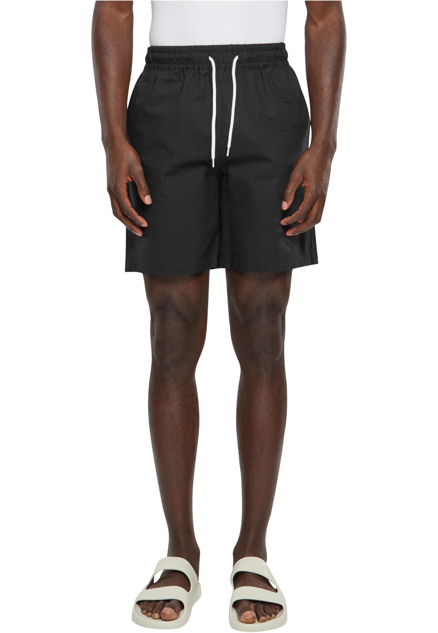 Urban Classics Herren Basic Seersucker Shorts