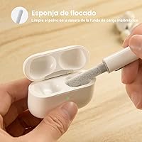 Vista 4 de Kit limpiador Hyashee para Airpods Pro 1 2 3, bolígrafo de limpieza multifunción con cepillo suave y esponja de fleco para auriculares Bluetooth