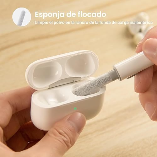 Miniatura 4 de Kit limpiador Hyashee para Airpods Pro 1 2 3, bolígrafo de limpieza multifunción con cepillo suave y esponja de fleco para auriculares Bluetooth