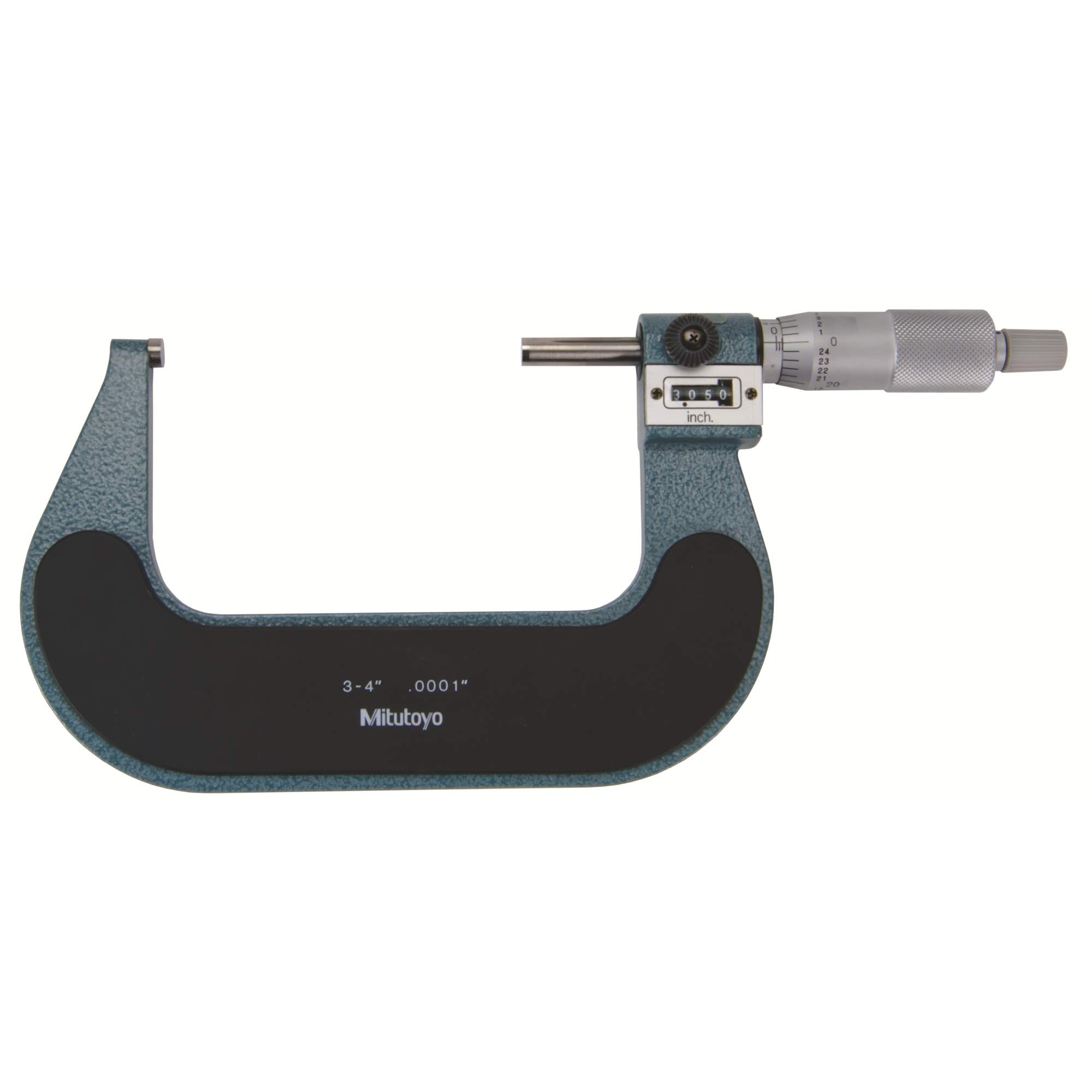 Mitutoyo 193-214 Digit Outside Micrometer, Ratchet Stop, 3-4" Range, 0.0001" Graduation, +/-0.00015" Accuracy