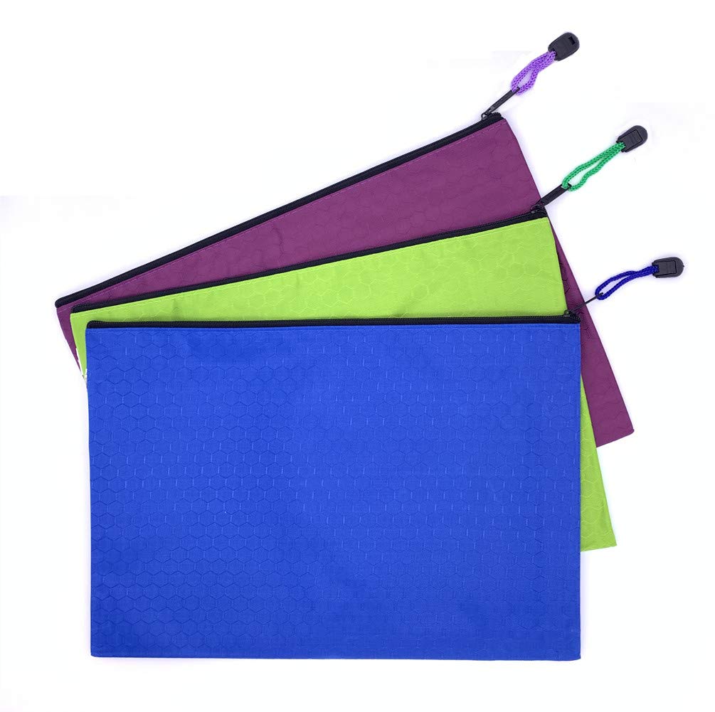 Sarpau Bolsa De Alla Con Creallera De Taaño A4, Paquete De 24 Unidades, 12 Colores, 13.3 X 9